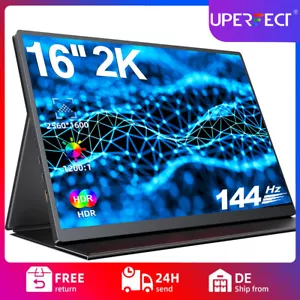 144Hz Portable Monitor 16,0 Zoll Tragbarer Mobiler IPS Bildschirm QHD 2560x1600 - Bild 1 von 12