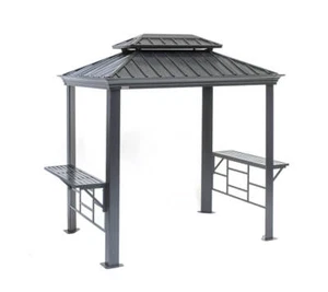 BBQ Grillpavillon Messina Sojag 6x8 Gartenüberdachung Pavillon Unterstand Garten