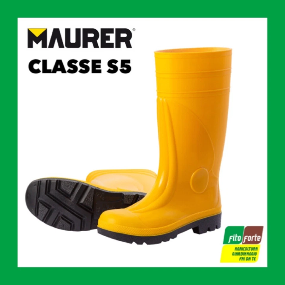 STIVALI ANTINFORTUNISTICI GIALLI MAURER STIVALE GIALLO PUNTALE ACCIAIO GINOCCHIO