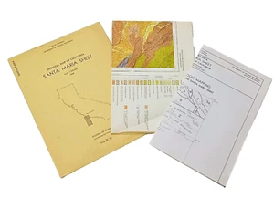 Mappa Geologica della California 1959 Foglio Santa Maria. Risorse Naturali 1:250 000 - Foto 1 di 12