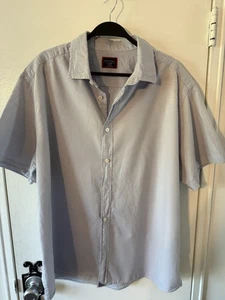 Men’s Untuckit Short Sleeve Button Down Shirt Light Blue X-Large - Picture 1 of 6