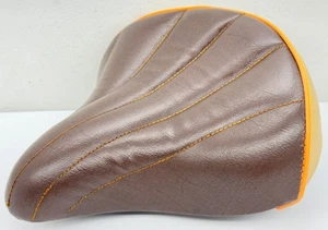 VINTAGE PANAMA JACK BIKE SEAT SADDLE BICYCLE CYCLING BROWN ORANGE RETRO READ - Picture 1 of 8