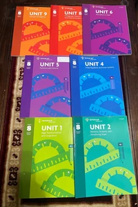 Unités mathématiques Open Up Resources 8e année # 1-2-4-5-6-8 et 9 cahiers d'exercices neufs (lot de 7) - Photo 1/1