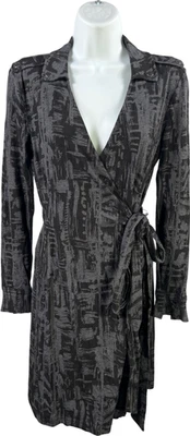 Cárdigan envolvente gris y negro Banana Republic para mujer - S Foto 1 de 4