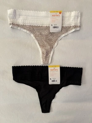 NUEVO Tanga de Encaje Warners No Pellizcar No Problems Rx5101J Mujer Talla Mediana 2 Pares Foto 1 de 4