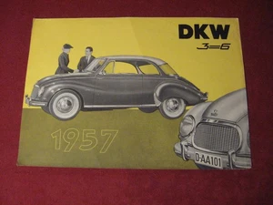 1957 Auto Union DKW French Sales Sheet Brochure Booklet Catalog Old Original - Picture 1 of 2
