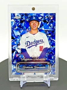 2024 Topps Chrome Sapphire Selections Yoshinobu Yamamoto RC ROOKIE Dodgers Blue - Picture 1 of 3