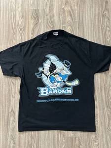 Vintage AHL Cleveland Barons (Defunct) Inaugural Season 01-02 Graphic Shirt L - Picture 1 of 3