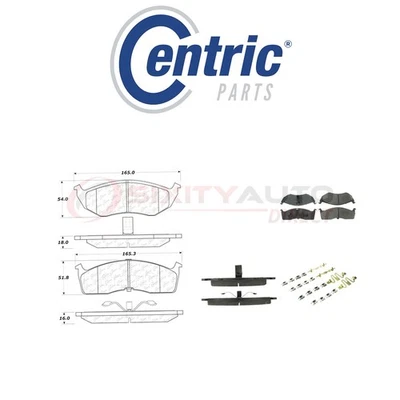 Centric Posi Quiet Metallic Brake Pads w Shims for 1994-1997 Chrysler LHS fd - Imagem 1 de 4