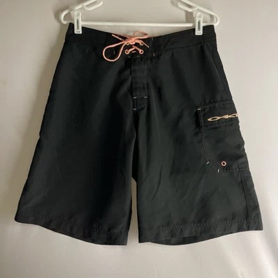 Pantalones Cortos de Natación Oakley Vintage Negro/Salmón Melocotón Para Hombre Talla 30 BOARDSHORTS Y2K Foto 1 de 4