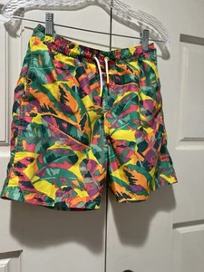 Cat And Jack Boys XL 14 Drawstring Waist Mesh Lining Swim Trunks Multicolor - Picture 1 of 5