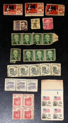 Vintage Stamps Lot 28 of 30 Unused! 1¢ Jefferson Omnibus 20¢ Flag 5¢ Animals +++ - Image 1 of 4