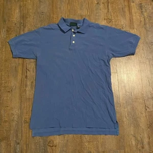 Vintage Trader Bay Golf Polo Men’s Button Shirt Blue Sz M 100% Cotton - Picture 1 of 5