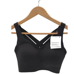 Lululemon Sports Bra Enlite Weave Back Women 32D Black Run High Support New - Picture 1 of 10