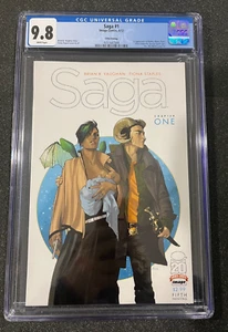 Saga #1, CGC 9.8 White,  Image Fifth Printing 2012, Vaughan Staples - Picture 1 of 6