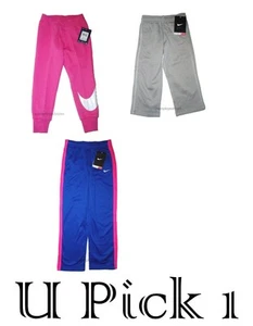 Nike Athletic Pants Girls Sports Active Long Bottoms Fleece Track Training Warm - Picture 1 of 19