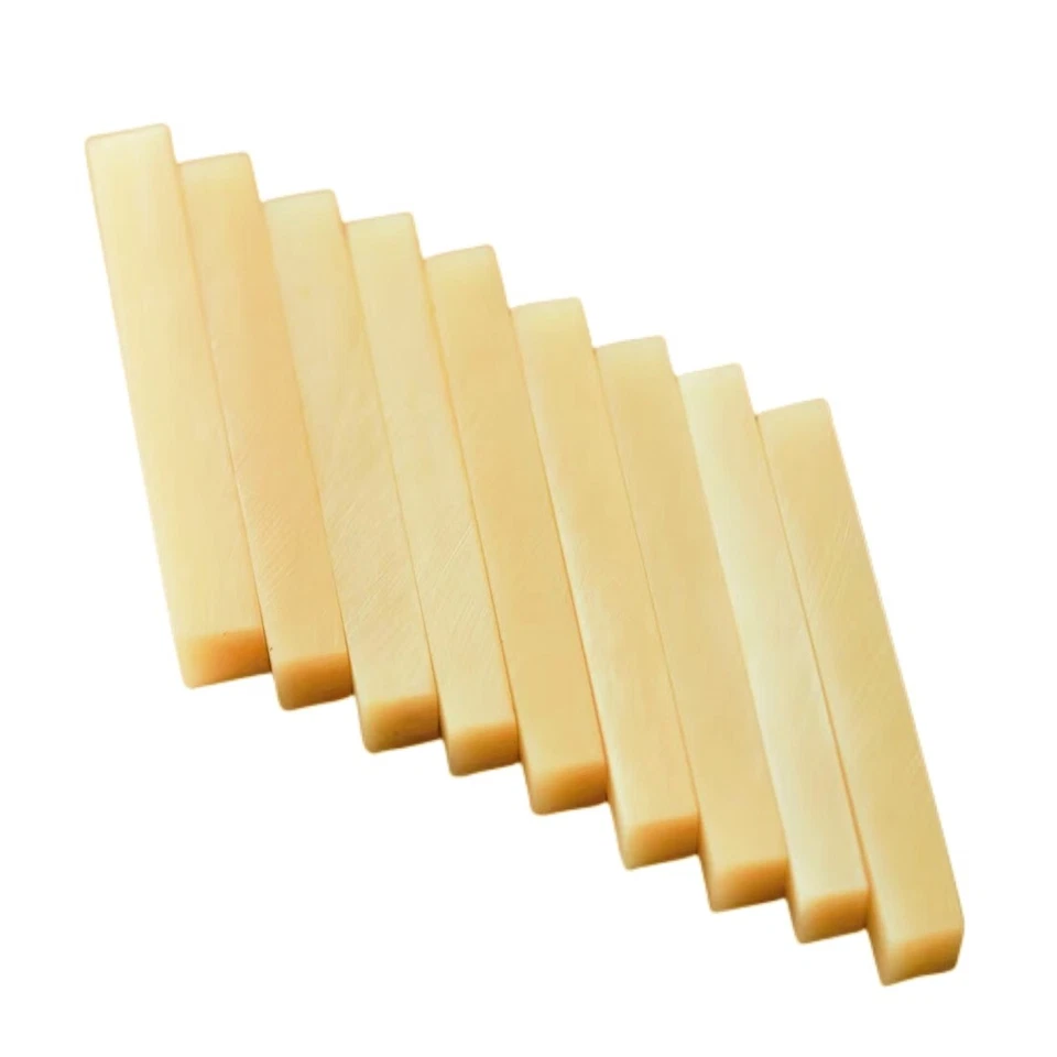 10X Bone Guitar Nut 2-1/8"x1/4"x3/8" (55x6x10mm) Blank Unbleached Luthier - Image 1 of 4