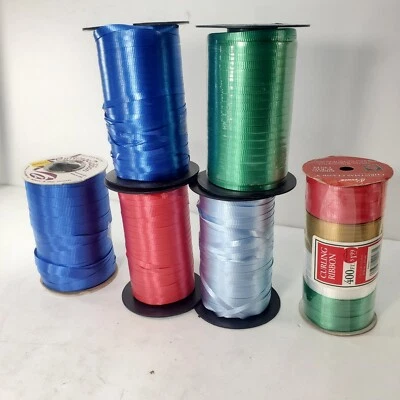 Lot Of Berwick Curling Ribbon Variety Of Colors.  Pre-owned And New.  - Image 1 of 4