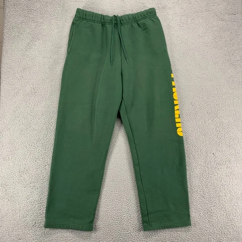 Green Bay Packers Sweatpants Mens Large Green Logo Lambeau NFL Majestic 32x29 Cover