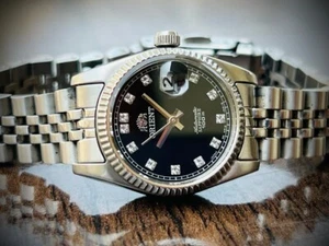 Orient President Black Diamond Dial Automatic Ladies Watch 100m Sapphire - Picture 1 of 7