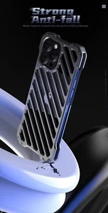 Armadura de metal resistente disipador de calor transpirable para iPhone 12/12 Pro Max Case - Imagen 1 de 17