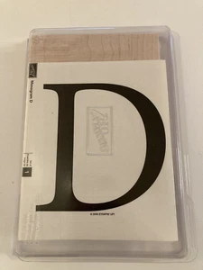 Großes Monogramm D Stampin' Up! Holzklotz Gummistempel - Bild 1 von 2
