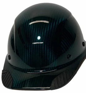 Custom Translucent Teal Carbon Fiber Lift DAX HDCC-17KG Cap HardHat - Picture 1 of 8