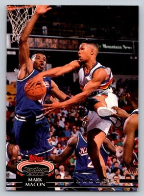 1992-93 Stadium Club #16 Mark Macon Denver Nuggets - Image 1 of 2
