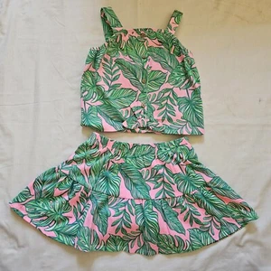 Tommy Bahama Skort Tank Top Girls 5/6 Tropical Floral Two Piece Set Girls NWT - Picture 1 of 12