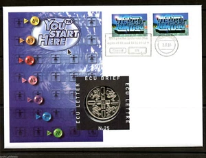 Netherlands - "COMPUTER GAMES ~ YOUTH CULTURE TRENDS" Coin Cover ECU Letter 1997 - Picture 1 of 4