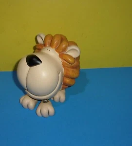 Spring Leg Big Head Lion Piggy Bank Resin Wobbly Springs Fun  - Picture 1 of 4
