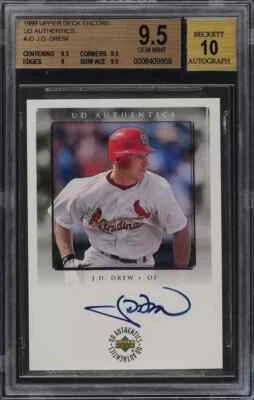 ROOKIE POP 1 1999 CUBIERTA SUPERIOR ENCORE UD Authenticics j.d. DREW RC AUTO BGS 9.5 GEMA Foto 1 de 2