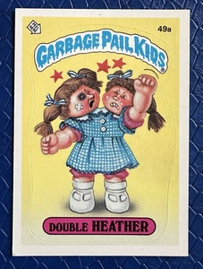 1985 Topps Garbage Pail Kids 2nd Series 2 Double Heather 49a Glossy 2 Star EX - Picture 1 of 3
