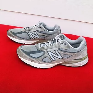 New Balance NB 990v4 grau Wildleder Laufschuhe hergestellt in den USA Größe 14 - Bild 1 von 12