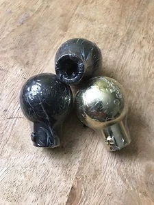 Vintage Lot Of 3 Brass Curtain End Knobs  - Picture 1 of 4