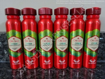 6 Old Spice CITRON w/Sandalwood Men's Antiperspirant Deodorant Body Spray 150 ml - Image 1 of 4