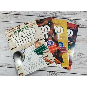 4 New Papp Puzzle Books Large Print Word Hunt Search Find Vol 105-108Hobby Games - Picture 1 of 5