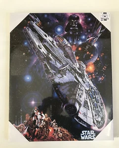 Star Wars Millenium Falon Canvas Art Han Solo Luke Sky Walker Obi-Wan Kenobi-New - Picture 1 of 9