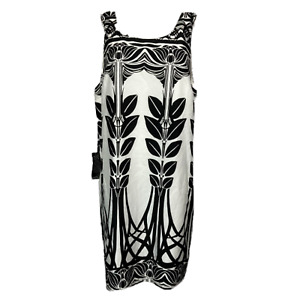 NWT The Limited Dress Womens Sz XL White Black Print Sheath Lightweight