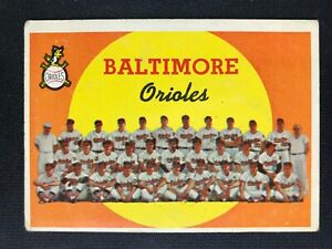 1959 Topps #48 Baltimore Orioles Team Checklist VG SET BREAK NO RESERVE!