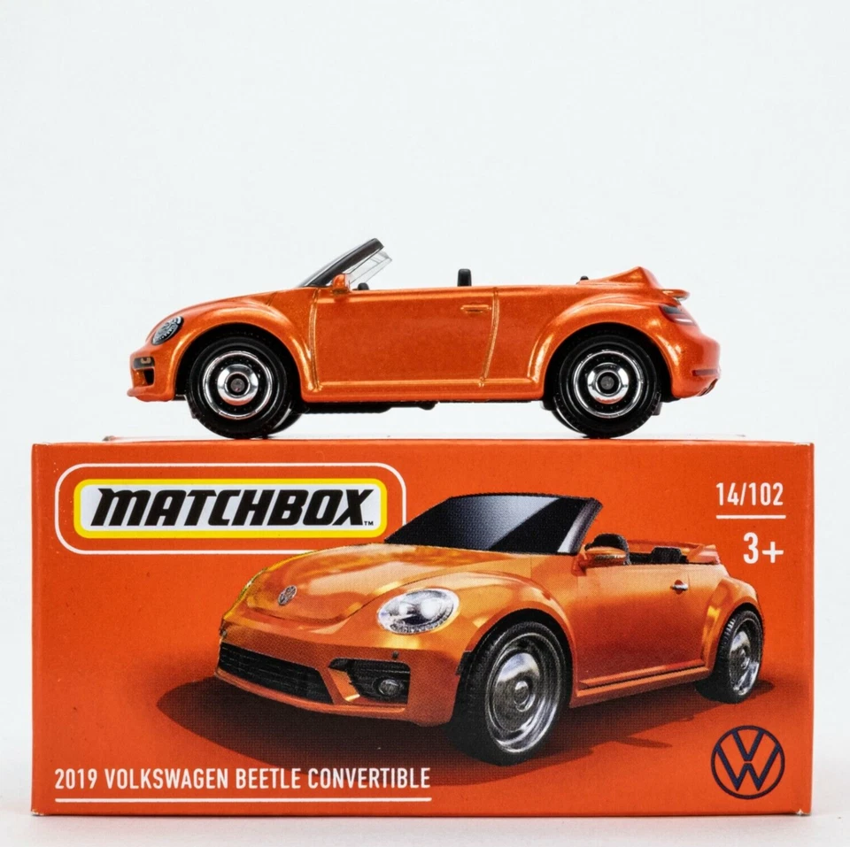 2022 Matchbox Power Grabs #14 2019 VW Beetle conversível HABANERO LARANJA | FSB - Imagem 1 de 1
