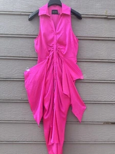 Vestido Do+Be Hot Rosa Para Mujer Sin Mangas Botones Talla M - Imagen 1 de 2