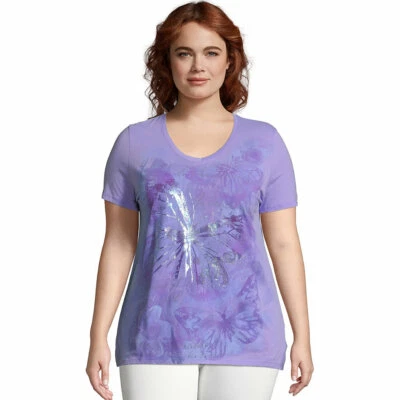 JMS Big Butterfly Impression Short Sleeve Graphic Tee-GTJ181 Y05542 - Image 1 of 2