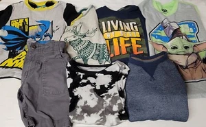 Lot Of 7 Boys Tops, Shorts, Pajamas, Athletic, Cat + Jack, Wonder Nation  - Picture 1 of 8