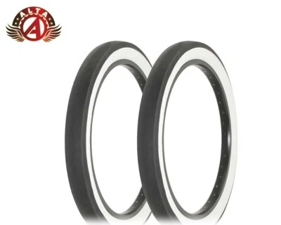 2 Alta 20X 2.125 WIDE TREAD BICYCLE WHITEWALL SLIK TIRE FITS S2 RIM STINGRAYS. - Image 1 of 4