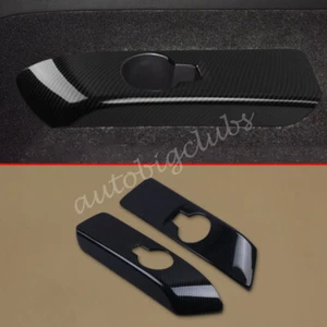 Cubierta portavasos de agua lateral tercera fila de fibra de carbono para Cadillac XT6 2020-2023 - Imagen 1 de 5