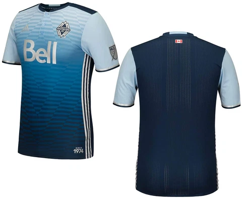 adidas Men's MLS Team Jersey Crew Neck, Vancouver White Caps Cover