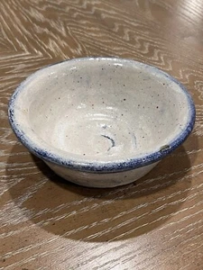 Studio Art Pottery Hand Thrown Gray Blue Bowl Signed by Artist 6" Diameter - Picture 1 of 13