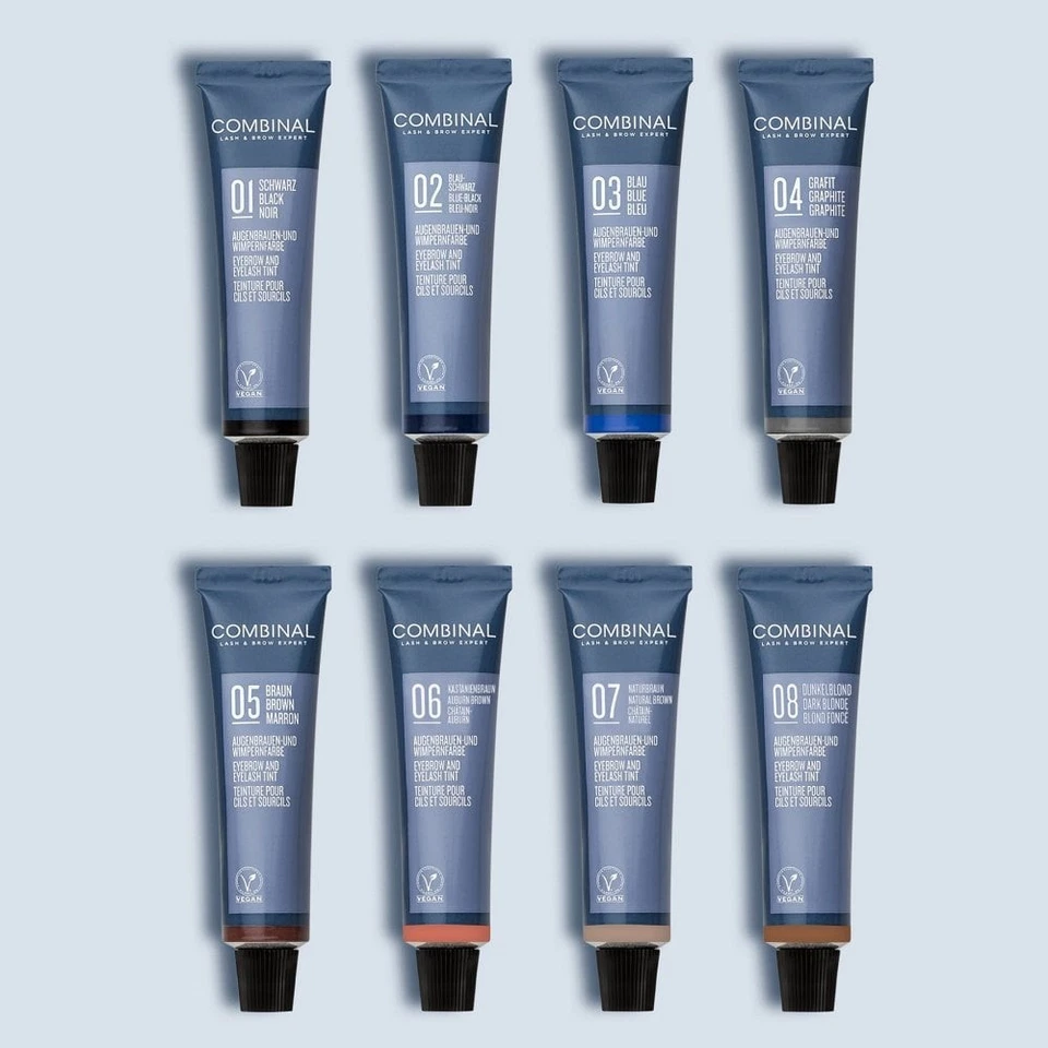 Combinal Eyelash & Eyebrow tint 6 Colour, 15ml  inc. Black, Blue, Brown, Grey - Image 1 of 1