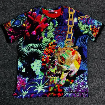 Robert Graham Limited Edition Ocean gold embroidered Skull printed Tshirt EUC - Image 1 of 4